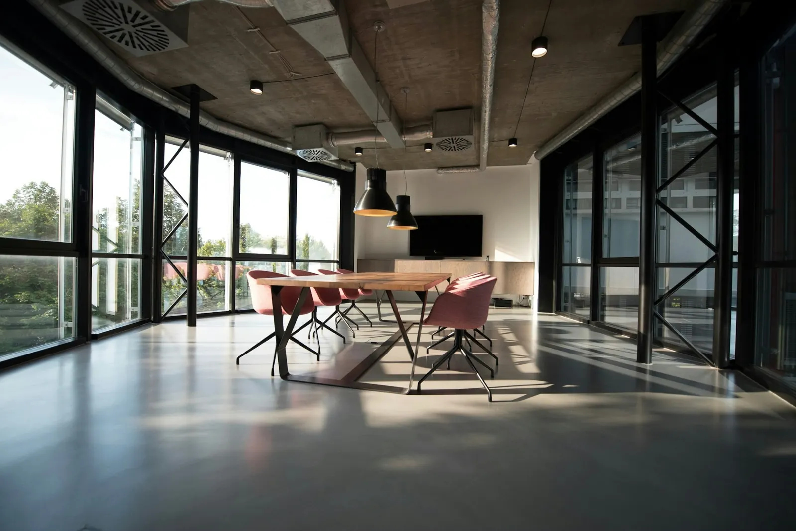 A modern, bright office space